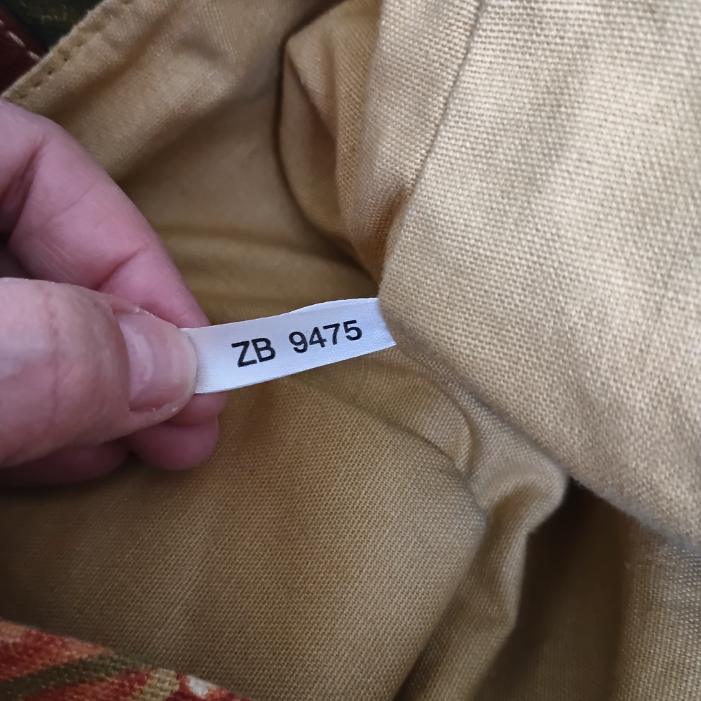 Vintage FOSSIL Floral Canvas Tote Bag with Brown Leather Handles - Picture 9 of 9